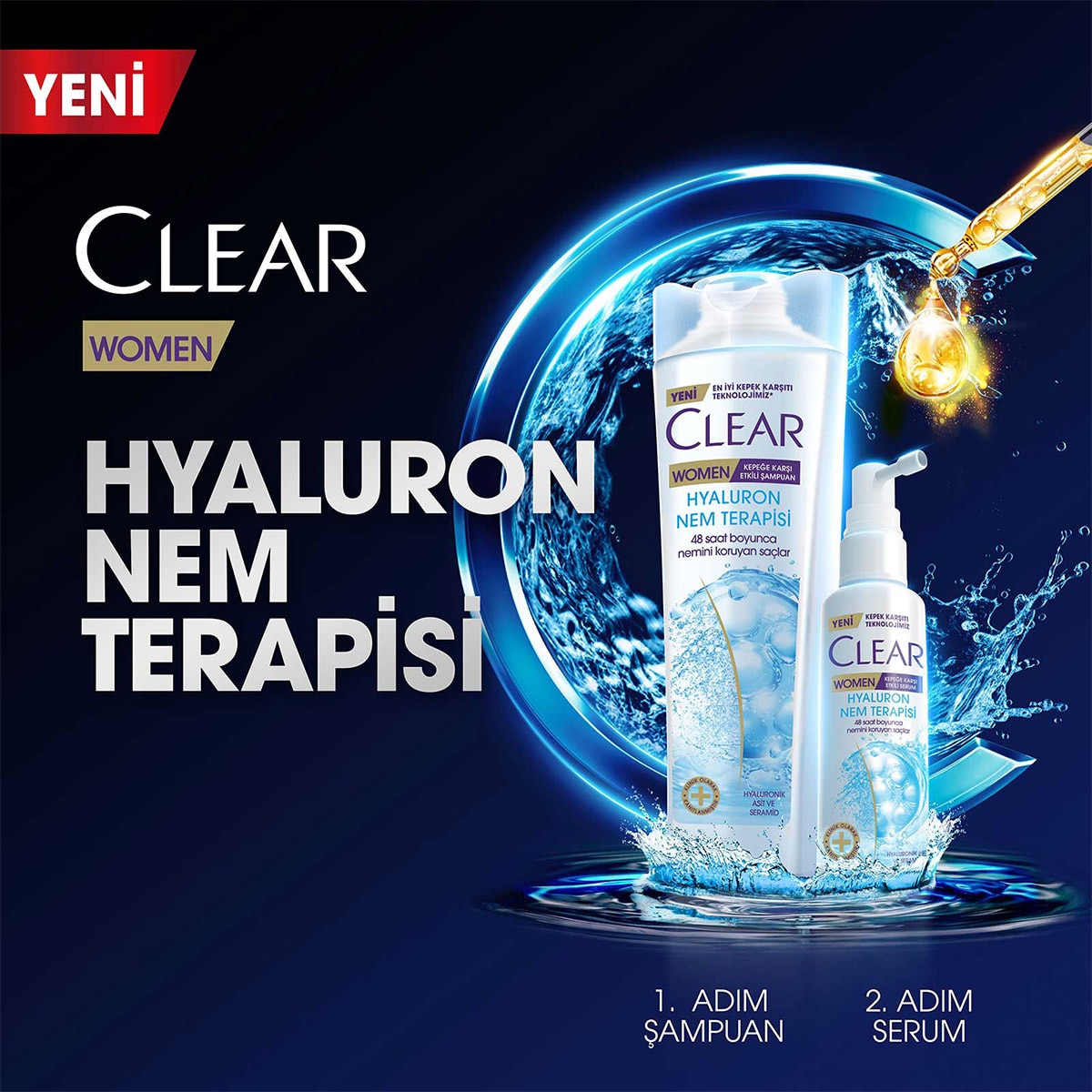 CLEAR Clear Women Kepeğe Karşı Etkili Saç Bakım Serumu Hyaluron