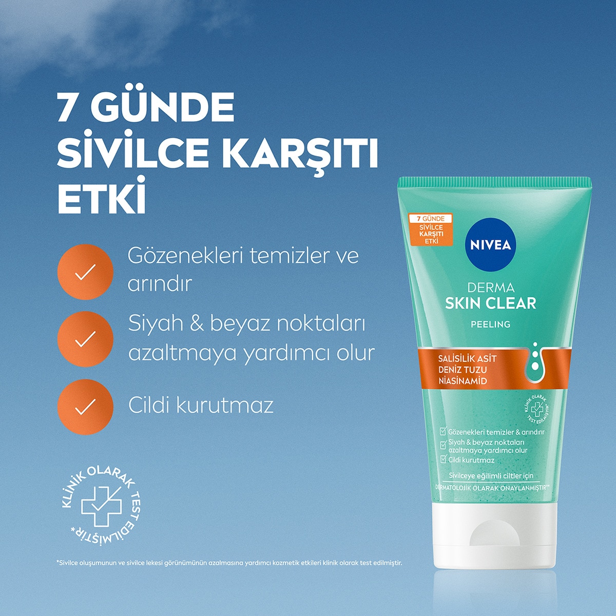 NIVEA VISAGE NIVEA VISAGE Nivea Derma Skin Clear Sivilce Karşıtı Peeling 150 ml 1 of 7