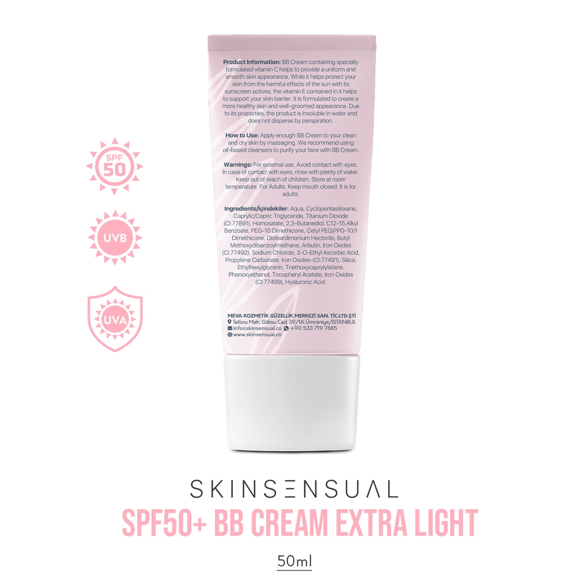  SKIN SENSUAL SKIN SENSUAL Skin Sensual SPF 50+ BB Krem Extra Light 50 ml  1 of 9 