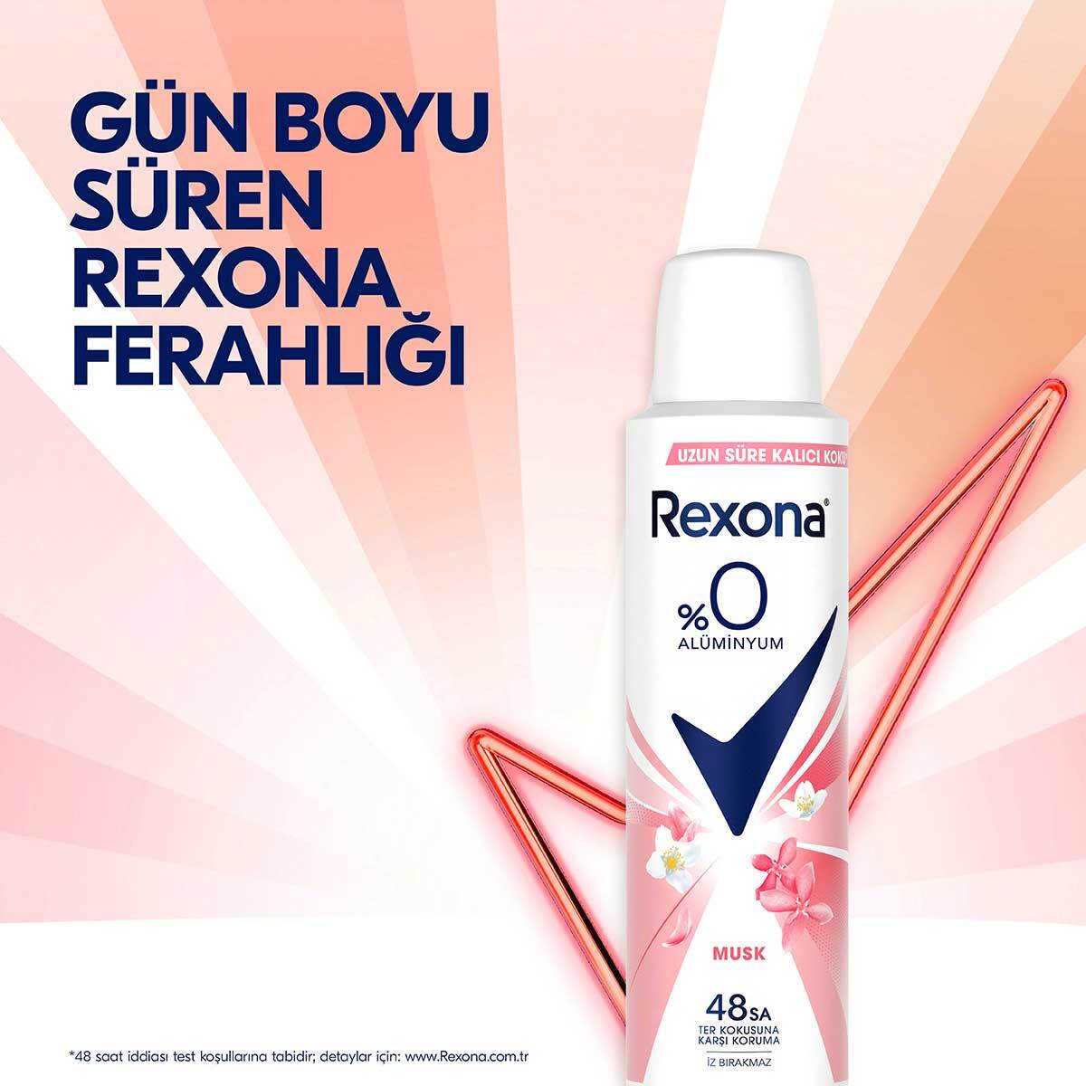  REXONA REXONA Rexona Kadın Sprey Deodorant Musk %0 Alüminyum 48 Saat Ter Kokusuna Karşı Koruma 150 ml  1 of 8 