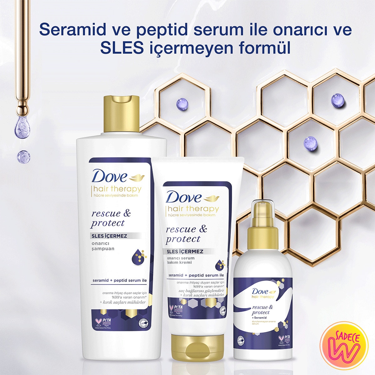  undefined DOVE EXC. Dove Hair Therapy Onarıcı Serum Saç Bakım Kremi Rescue & Protect 170 ml  1 of 10 