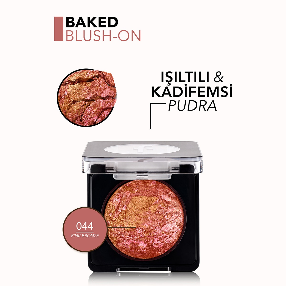 FLORMAR FLORMAR Flormar Baked BlushOn Yoğun Pigmentli Fırınlanmış Allık No: 044 1 of 6