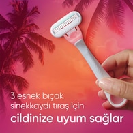 Gillette Venus Smooth Miami 3'lü Kadın Kullan At Tıraş Bıçağı