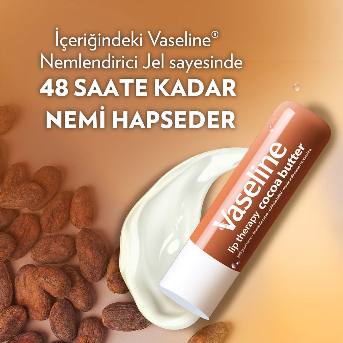  VASELINE VASELINE Vaseline Cocoa Dudak Bakım Kremi ve Dudak Parlatıcısı 4.8 g  1 of 9 