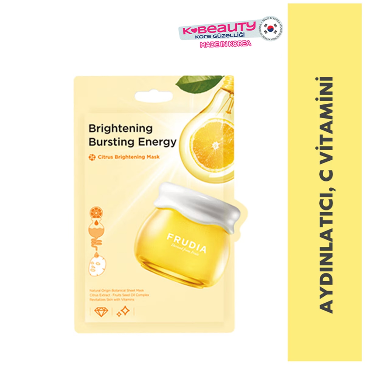  FRUDIA FRUDIA Frudia Citrus Aydınlatıcı Yüz Maskesi 1 Adet 