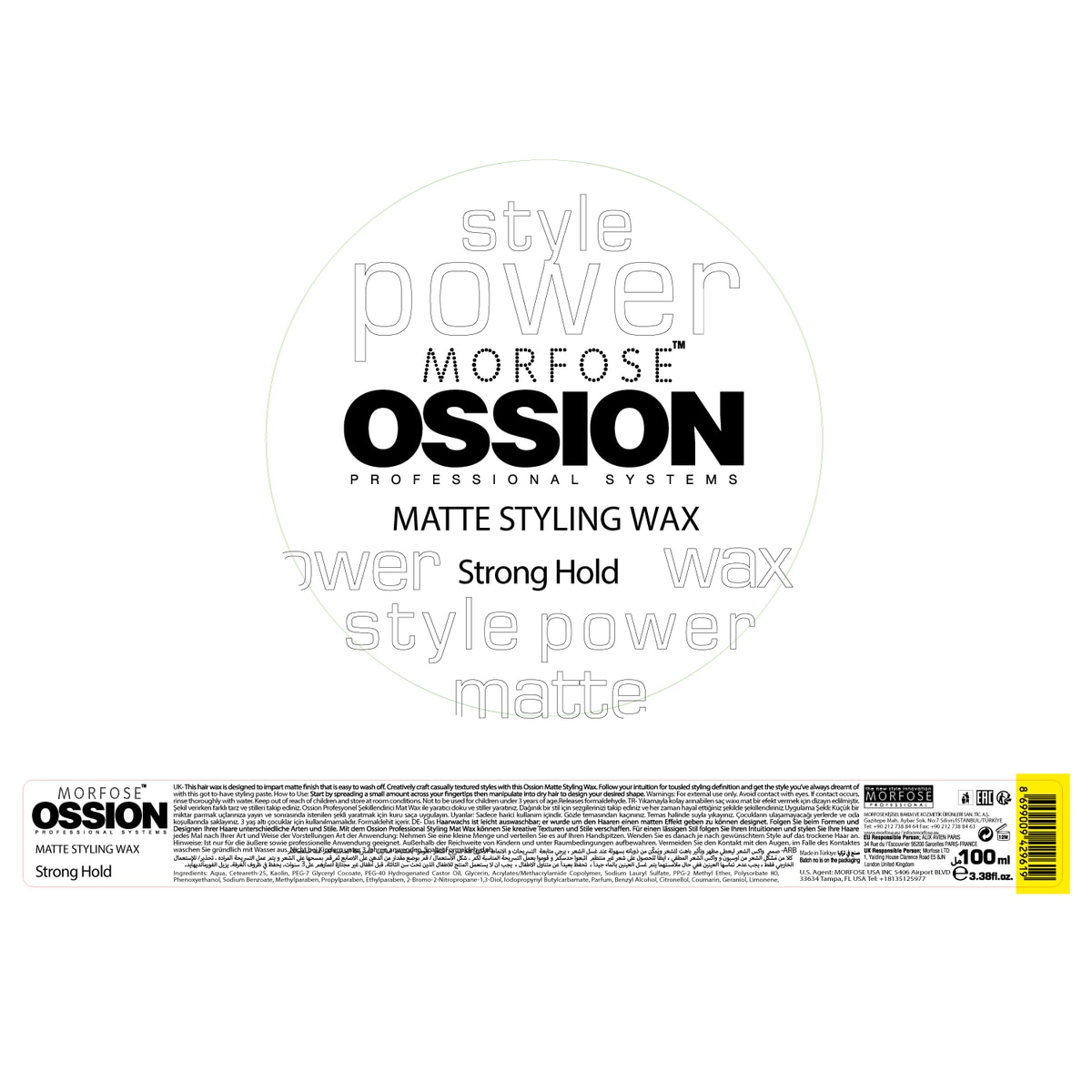 MORFOSE MORFOSE Morfose Ossion Mat Styling Wax 100 ml 1 of 5