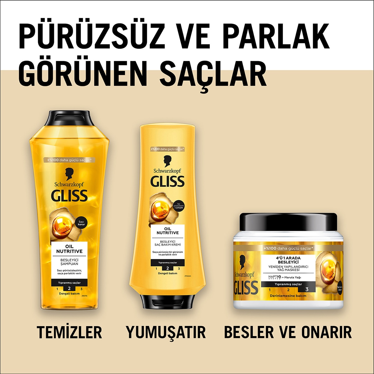 GLISS GLISS Gliss Ultimate Oil Elixir Besleyici Saç Bakım Kremi Aminoasit ve Argan Yağı ile 360 ml 1 of 7