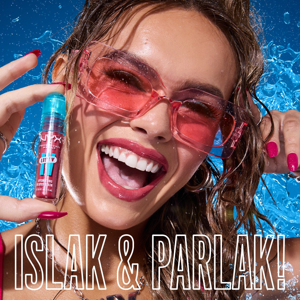 NYX NYX Nyx Professional Makeup Lip I.V. Vitamin İçeren Parlatıcı + Tint 10 Berry Thirsty 1 of 8