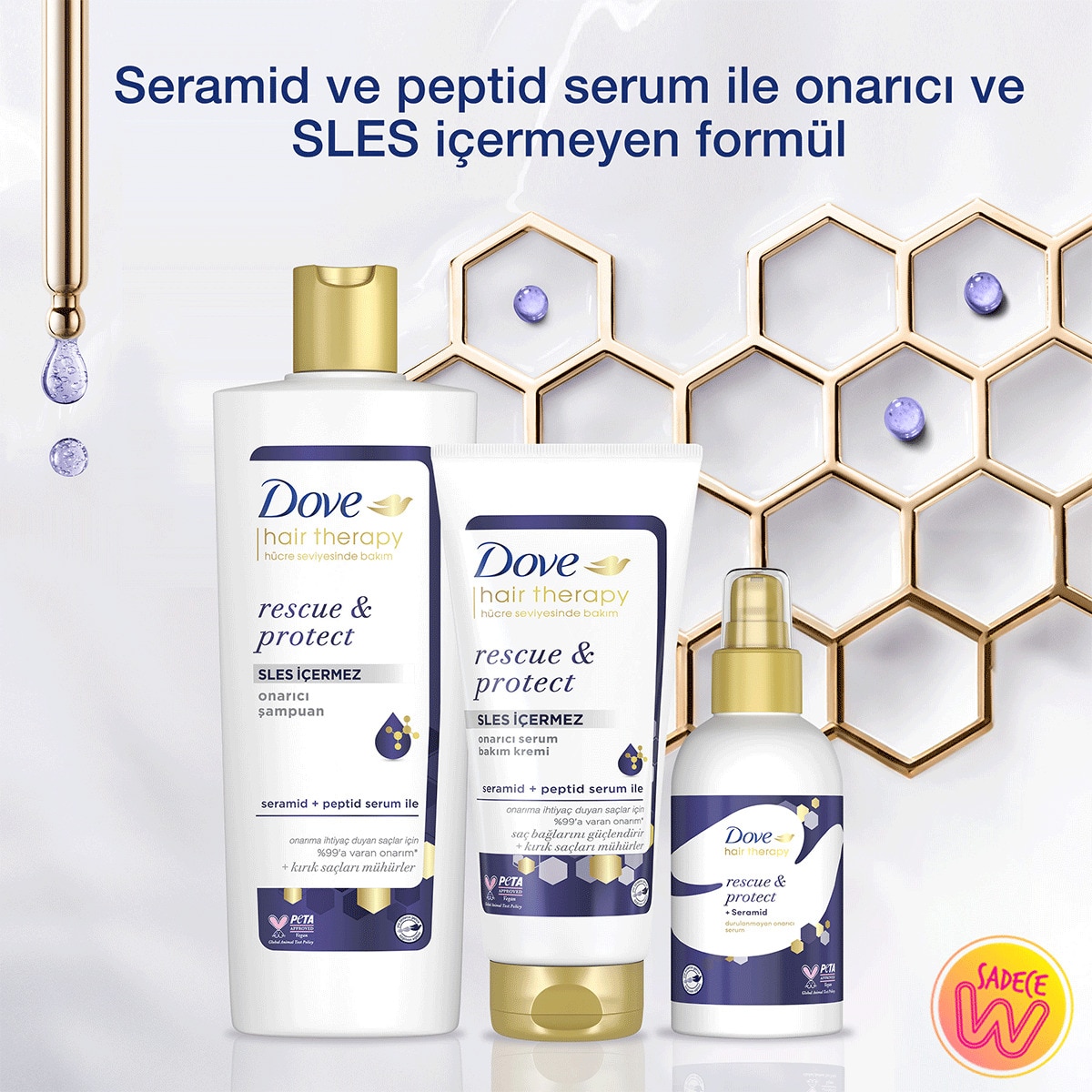 undefined DOVE EXC. Dove Hair Therapy Onarıcı Saç Bakım Şampuanı Rescue & Protect 350 ml 1 of 10
