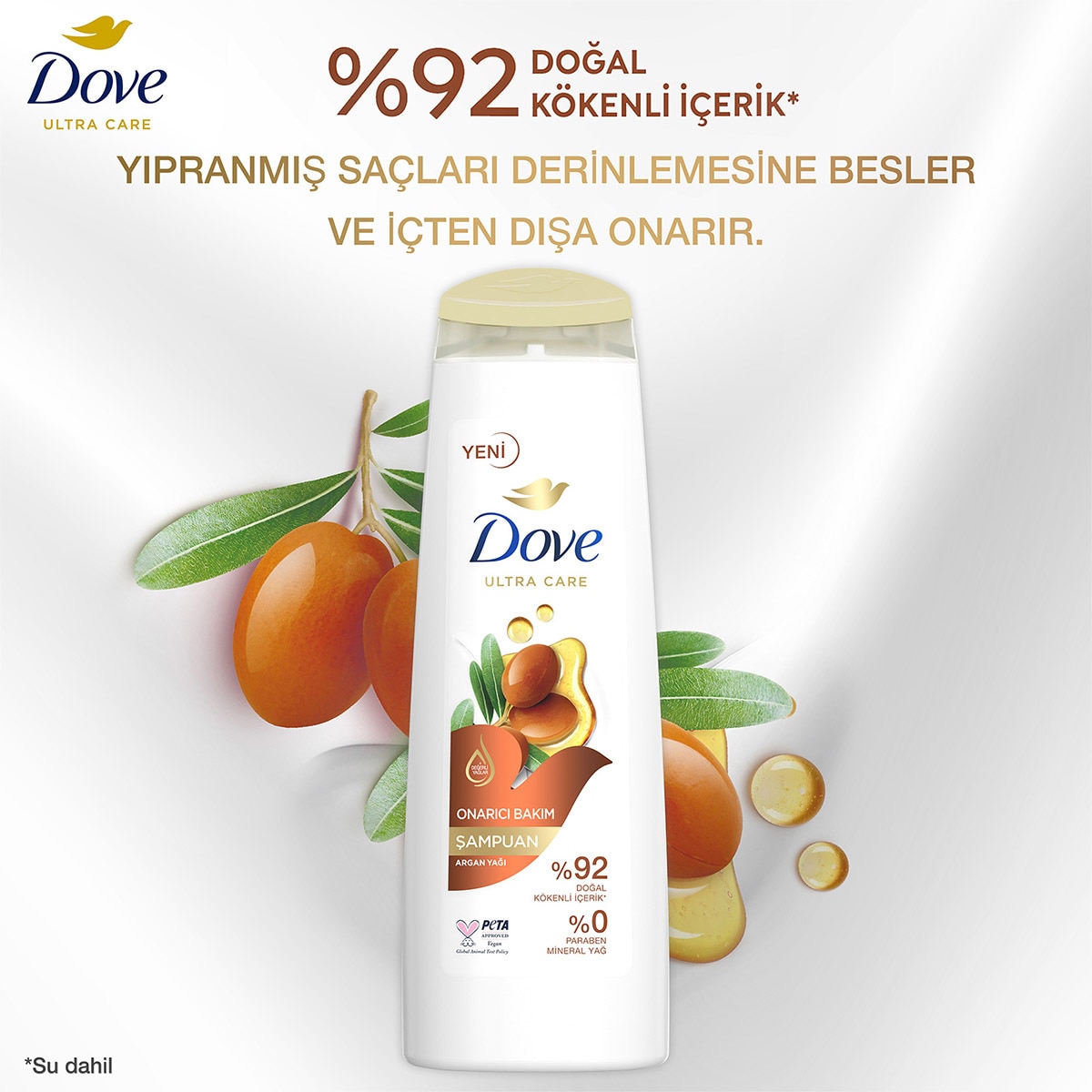  DOVE DOVE Dove Saç Bakım Şampuanı Argan Yağı Onarıcı Bakım 400 ml  1 of 7 