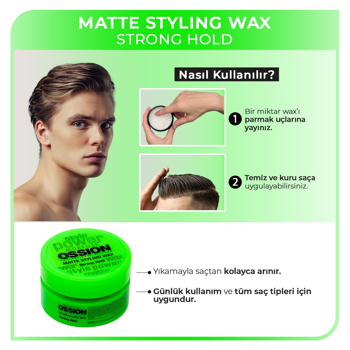 MORFOSE MORFOSE Morfose Ossion Mat Styling Wax 100 ml 1 of 5