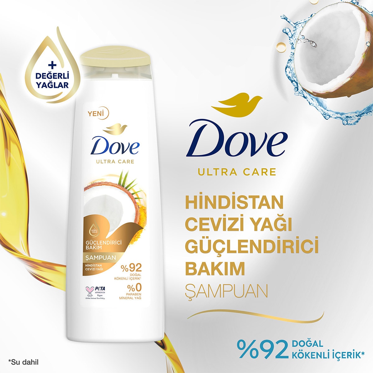  DOVE DOVE Dove Güçlendirici Bakım Saç Bakım Şampanı 400 ml  1 of 7 