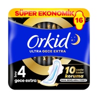  ORKID ORKID Orkid Ultra Ekstra Dörtlü Hijyenik Ped Gece Ekstra 16'lı  1 of 1 