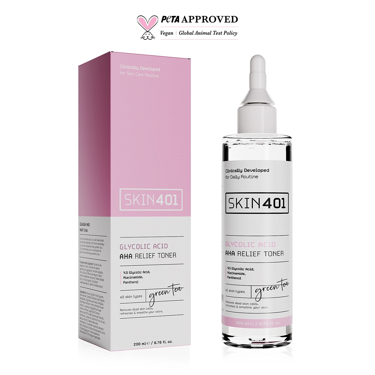  SKIN401 SKIN401 Skin401 -%5 Glikolik Asit Aydınlatıcı Etkili & Leke Karşıtı Tonik Tonik 200 ml  1 of 1 Skin401 -%5 Glikolik Asit Aydınlatıcı Etkili & Leke Karşıtı Tonik Tonik 200 ml