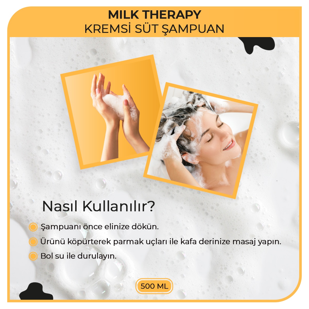  MORFOSE MORFOSE Morfose Milk Therapy Kremsi Süt Şampuan 500 ml  1 of 3 