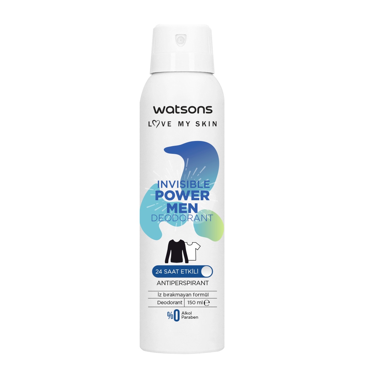WATSONS WATSONS Watsons Power Men Deodorant Sprey Pudrasız 150 ml 1 of 2