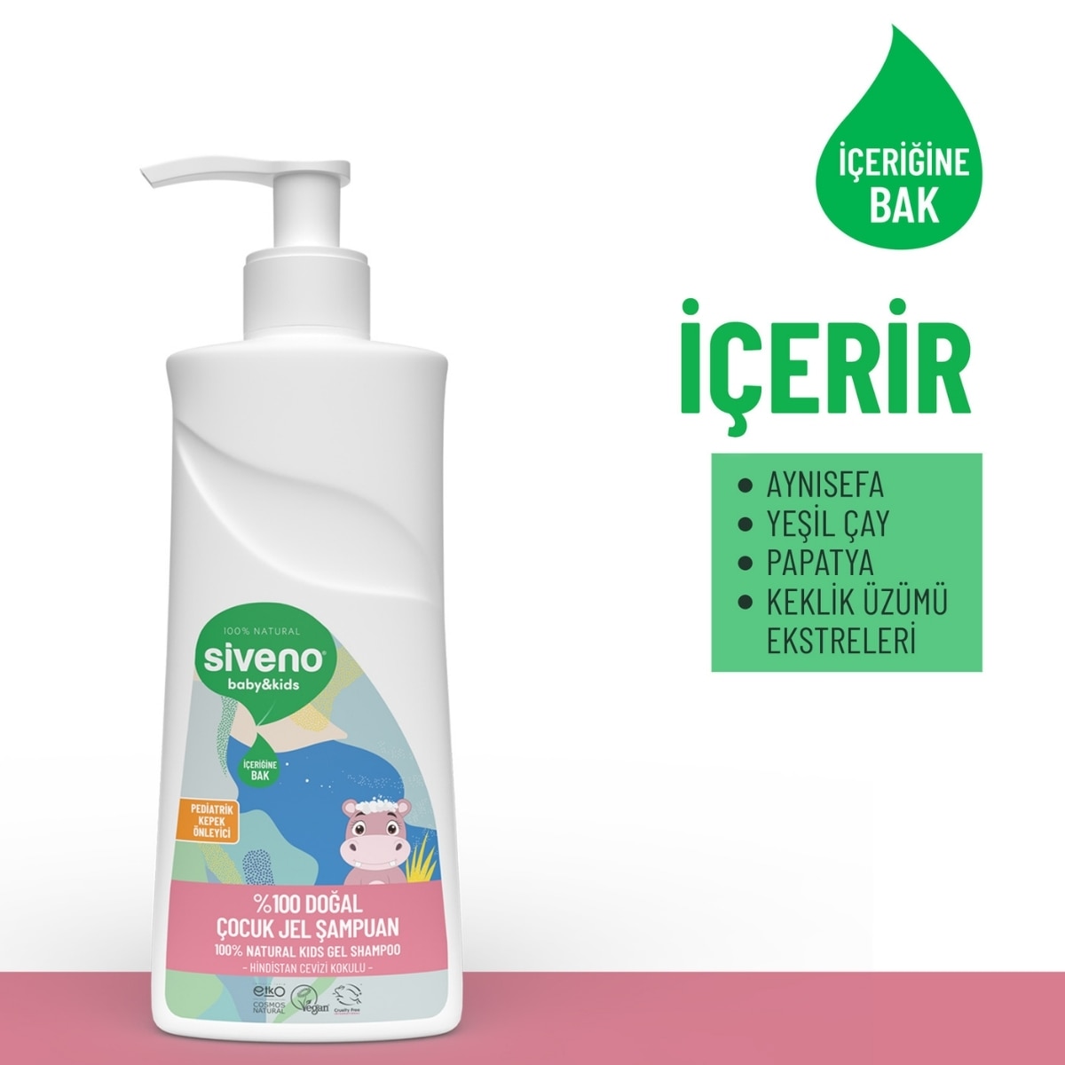  SIVENO SIVENO Siveno %100 Doğal Çocuk Jel Şampuan 325 ml  1 of 6 