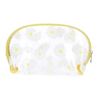 Miine Makyaj Çantası Oval Şeffaf Papatya