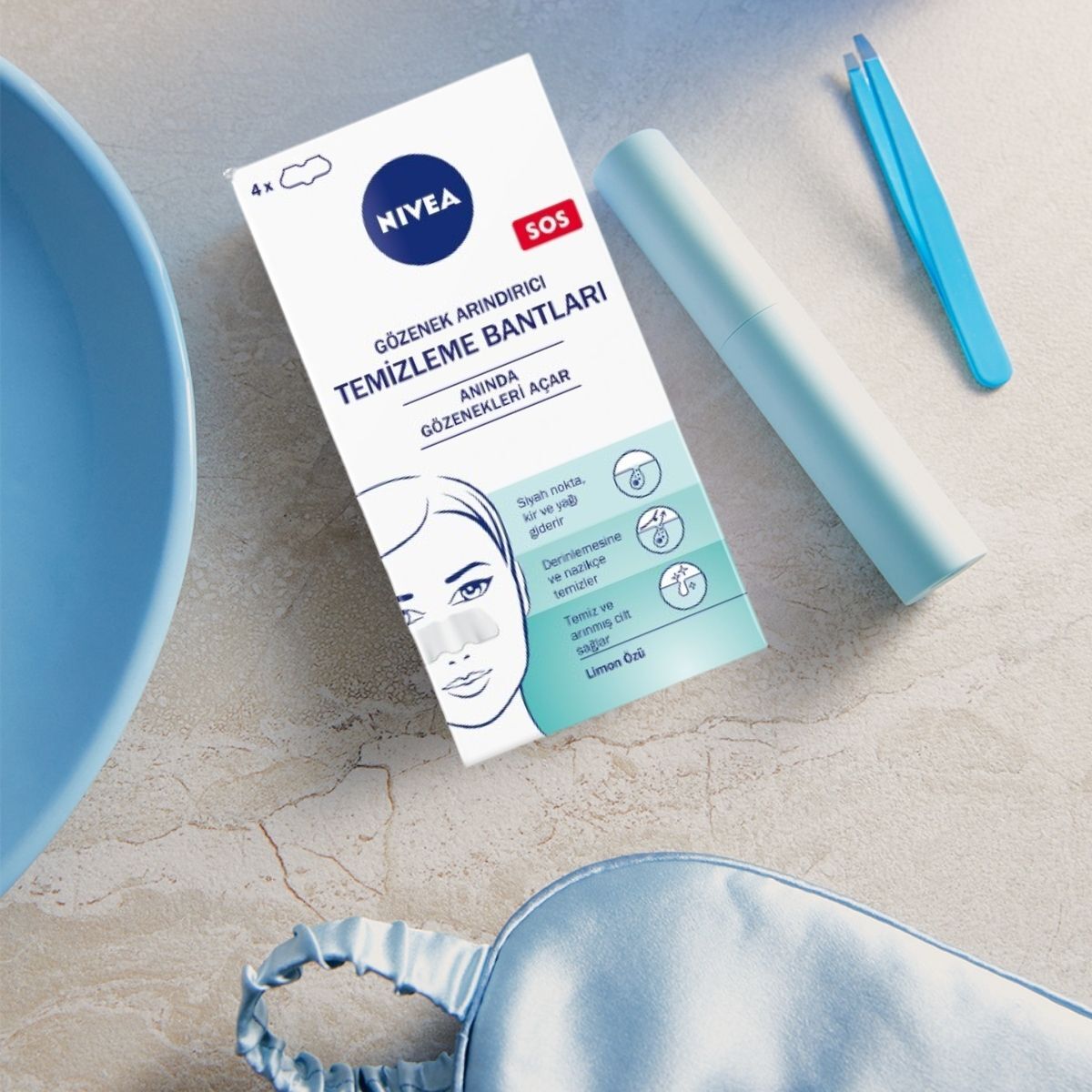 NIVEA VISAGE NIVEA VISAGE Nivea Siyah Nokta ve Gözenek Temizleyici T-Bölgesi Bant 4 Adet 1 of 7