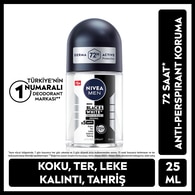  NIVEA DEO NIVEA DEO Nivea Men Erkek Roll-On Deodorant Black & White Invisible Original 50 ml 