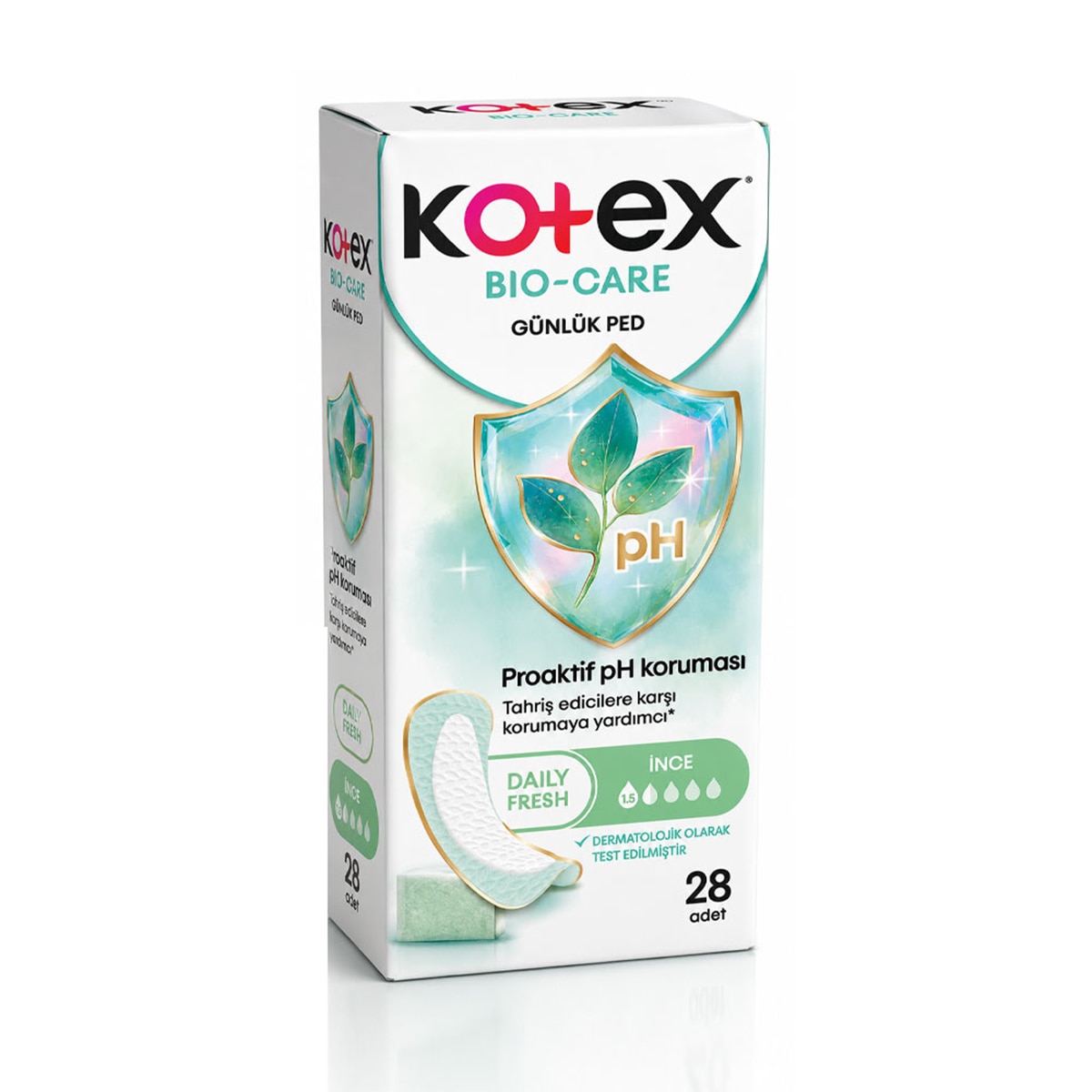 KOTEX KOTEX Kotex Bio-Care Ince Günlük Ped 28 Adet 1 of 2