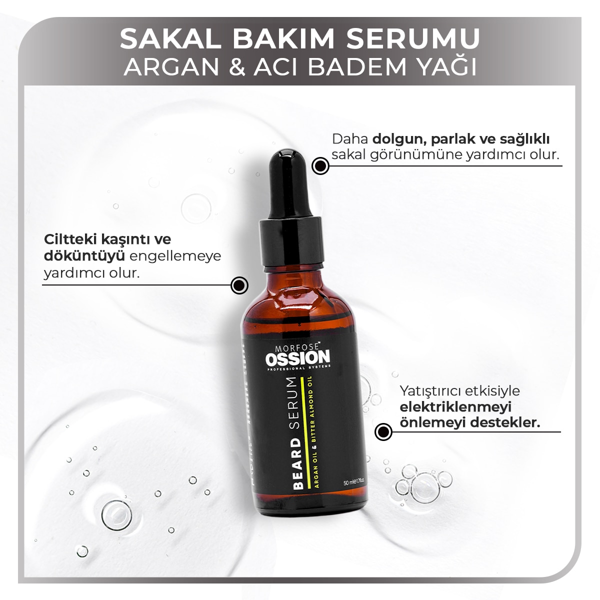  MORFOSE EXC. MORFOSE Morfose Ossion Premium Barber Line Sakal Serumu 50 ml  1 of 6 