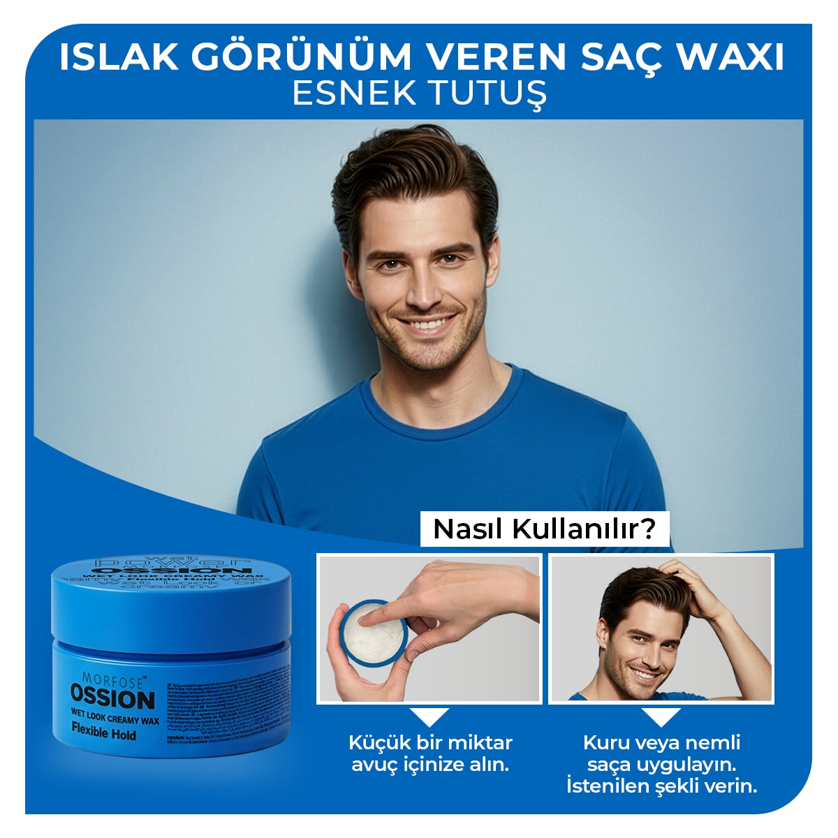 MORFOSE EXC. Morfose Ossion Islak Görünümlü Kremsi Wax 100 ml