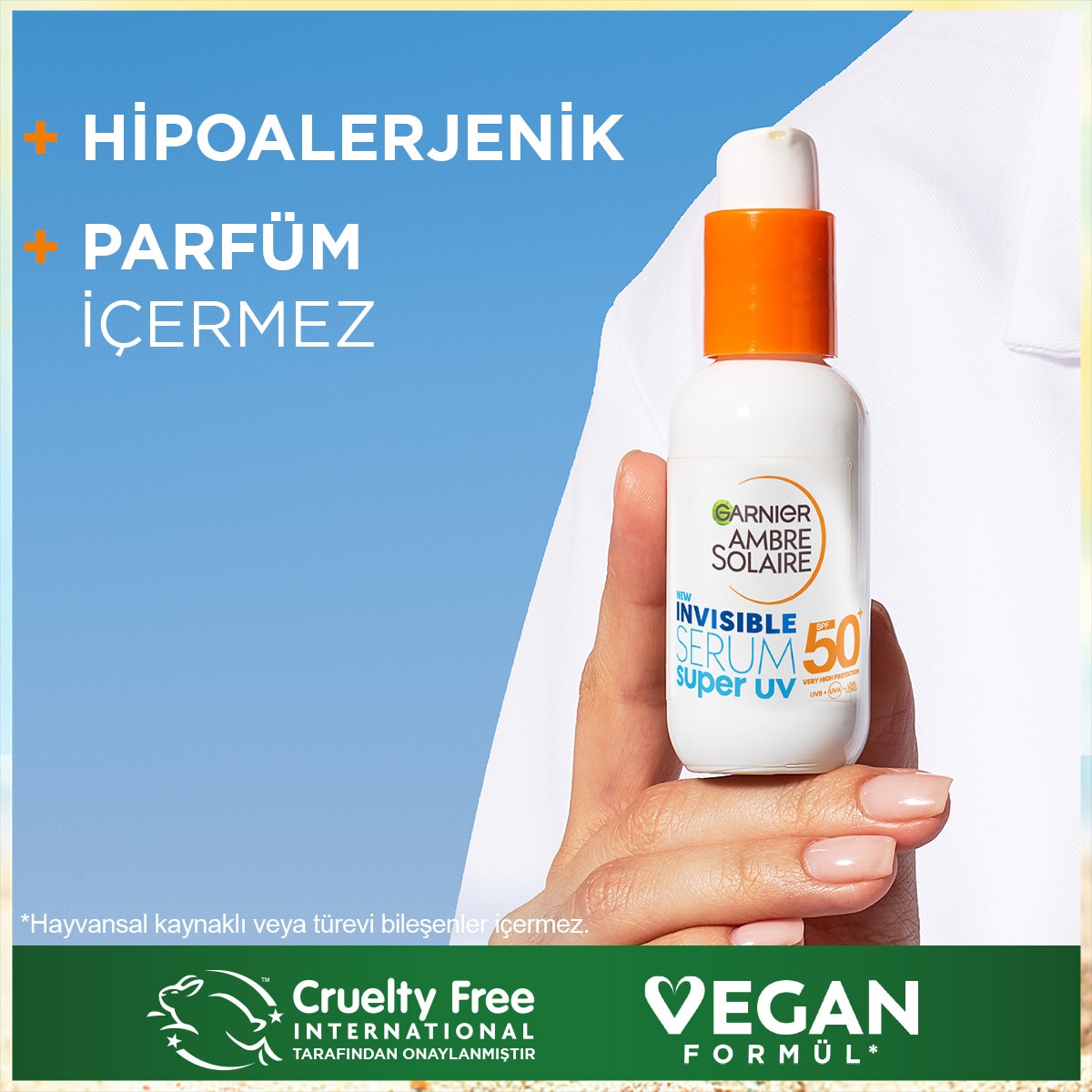  A.SOLAIRE A.SOLAIRE Garnier Ambre Solaire Invisible Serum Super UV Günlük Güneş Koruyucu Serum  1 of 6 