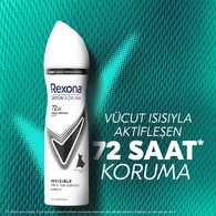 REXONA REXONA Rexona Kadın Sprey Deodorant Invisible Beyaz İz Sarı Leke Karşıtı 72 Saat Kesintisiz Üstün Koruma 150 ml 1 of 9