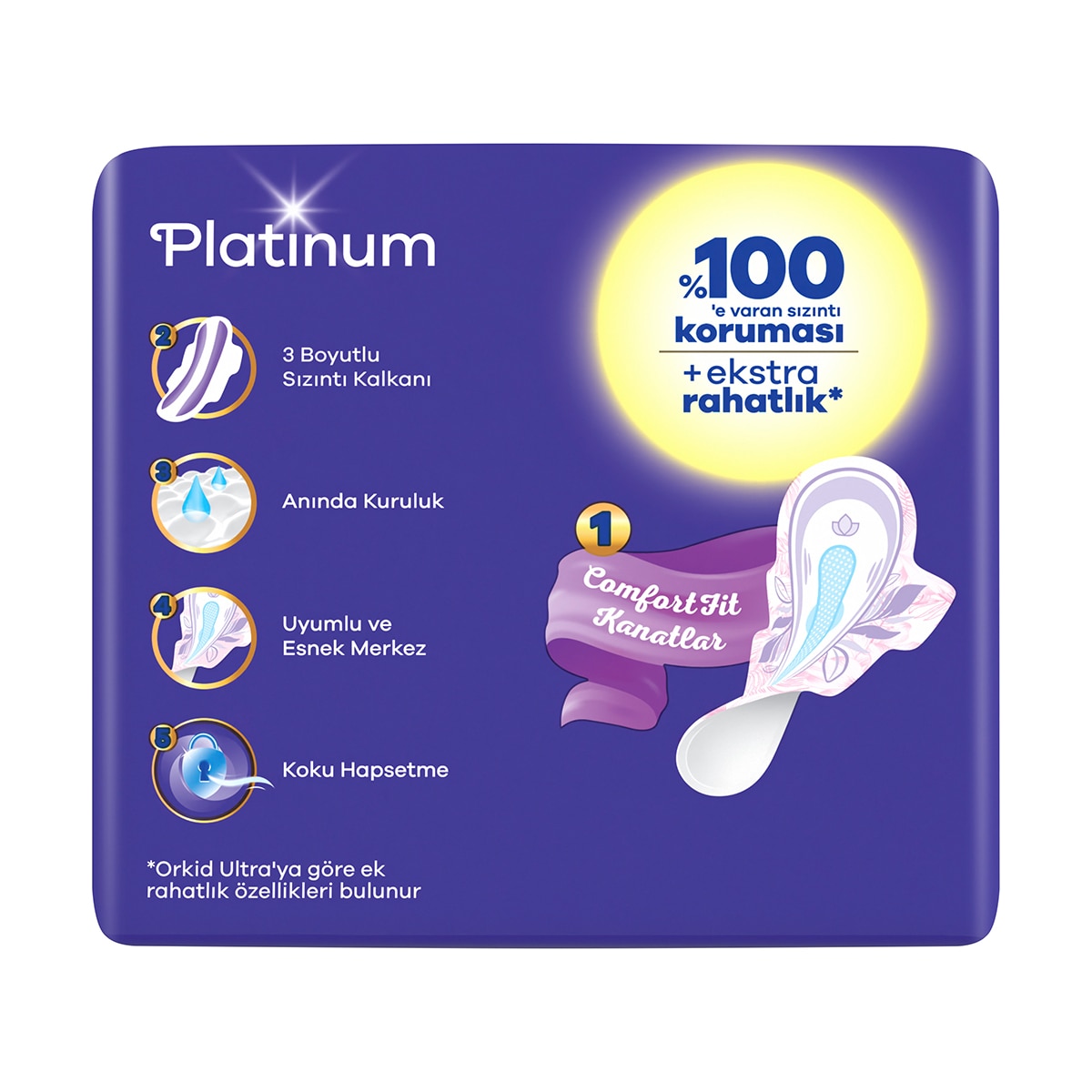 ORKID ORKID Orkid Platinum Hijyenik Ped Normal 8 Adet 1 of 12