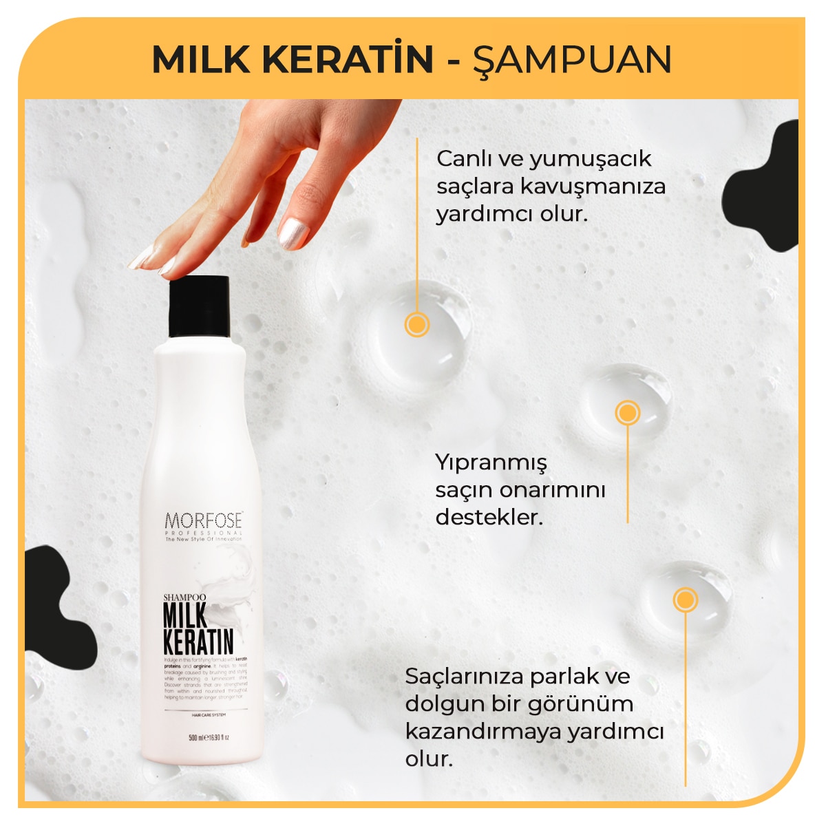  MORFOSE EXC. MORFOSE EXC. Morfose Milk Keratin Şampuan 500 ml  1 of 4 
