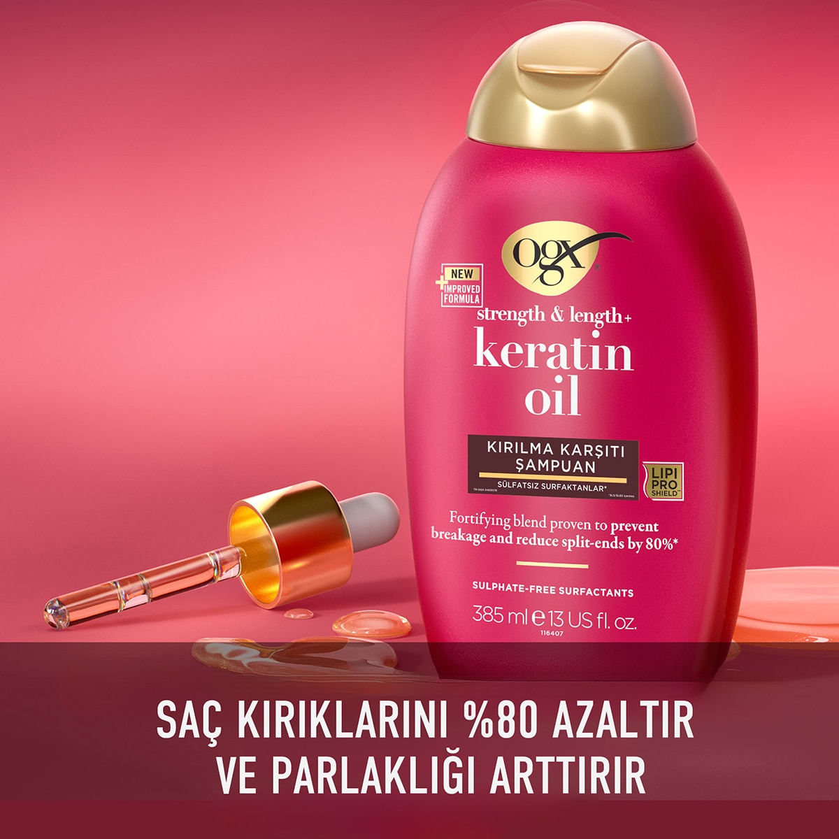  OGX OGX OGX Kırılma Karşıtı Keratin Oil Şampuan 385 ml  1 of 8 