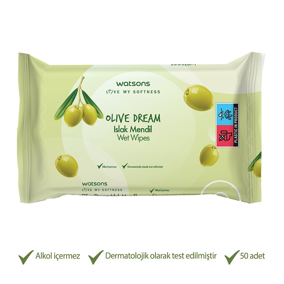 WATSONS WATSONS Watsons Islak Mendil Olive Dream S25 50'li 1 of 4