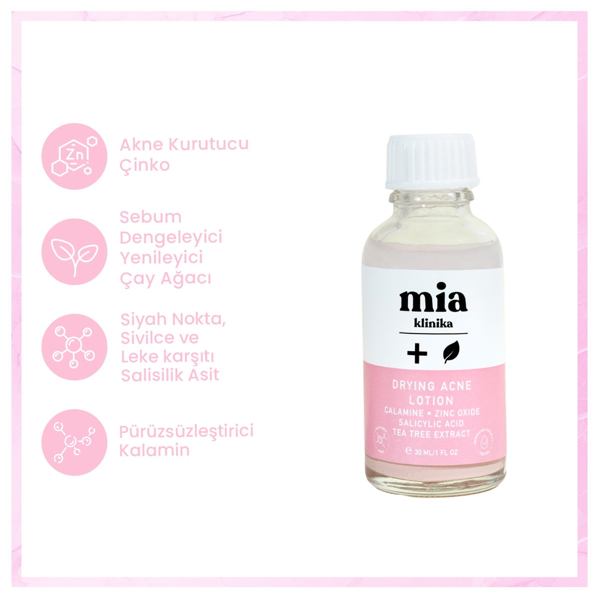  MIA KLINIKA MIA KLINIKA Mia Klinika Akne Karşıtı Losyon 30 ml  1 of 4 