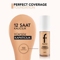 Flormar Perfect Coverage Yoğun Pigmentli SPF15 Fondöten No: 103
