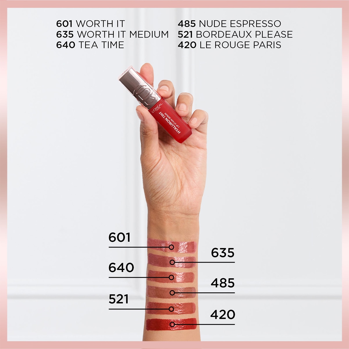  LOREAL PARIS LOREAL PARIS L'Oreal Paris Hyaluron Lip Tint 521 Bordeaux Please  1 of 6 