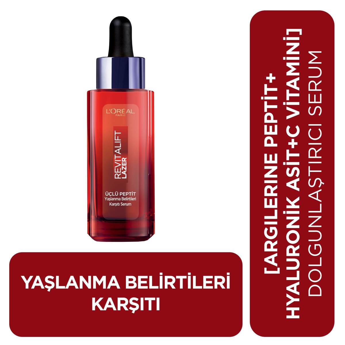  LOREAL PARIS LOREAL PARIS L'Oreal Paris Revitalift Lazer Yaşlanma Belirtileri Karşıtı Üçlü Peptit Bakım Serumu 30 ml  1 of 1 L'Oreal Paris Revitalift Lazer Yaşlanma Belirtileri Karşıtı Üçlü Peptit Bakım Serumu 30 ml