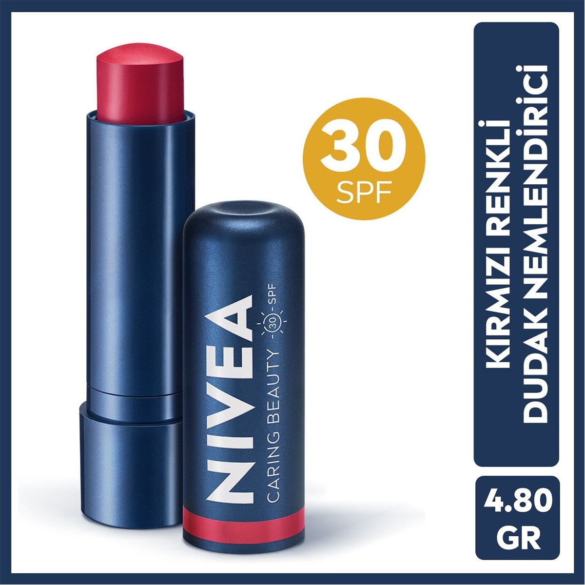 NIVEA LIP CARE NIVEA LIP CARE Nivea Kırmızı Renkli Nemlendirici Allık Etkili Dudak Bakım Kremi 4.8 g 1 of 7