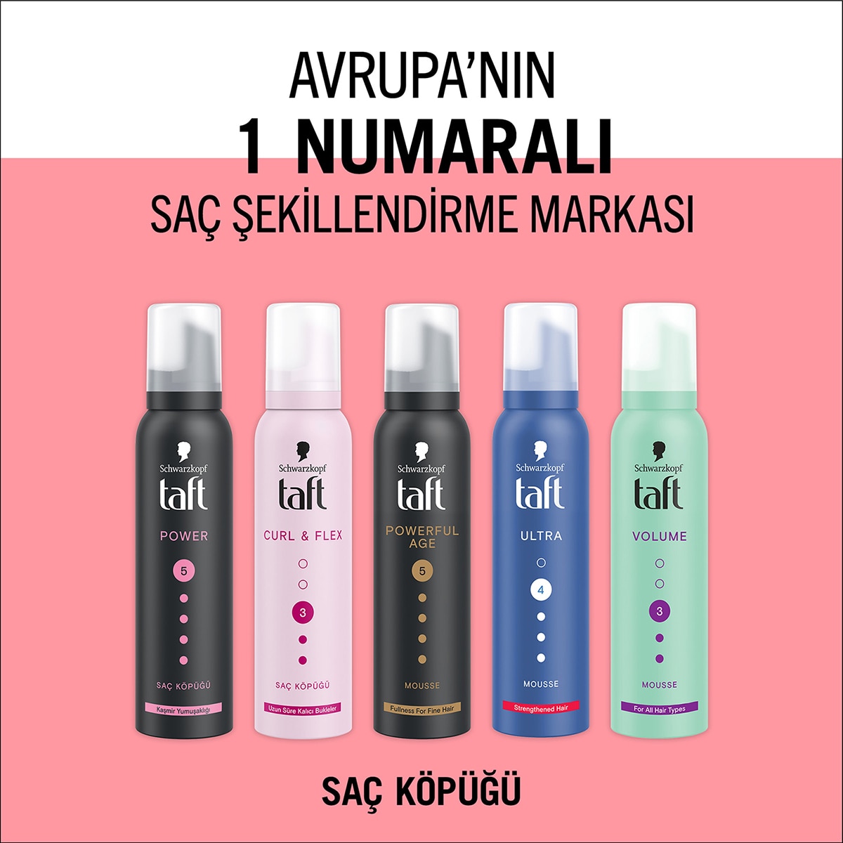  TAFT TAFT Taft Saç Köpüğü Power Cashmere 150 ml  1 of 5 