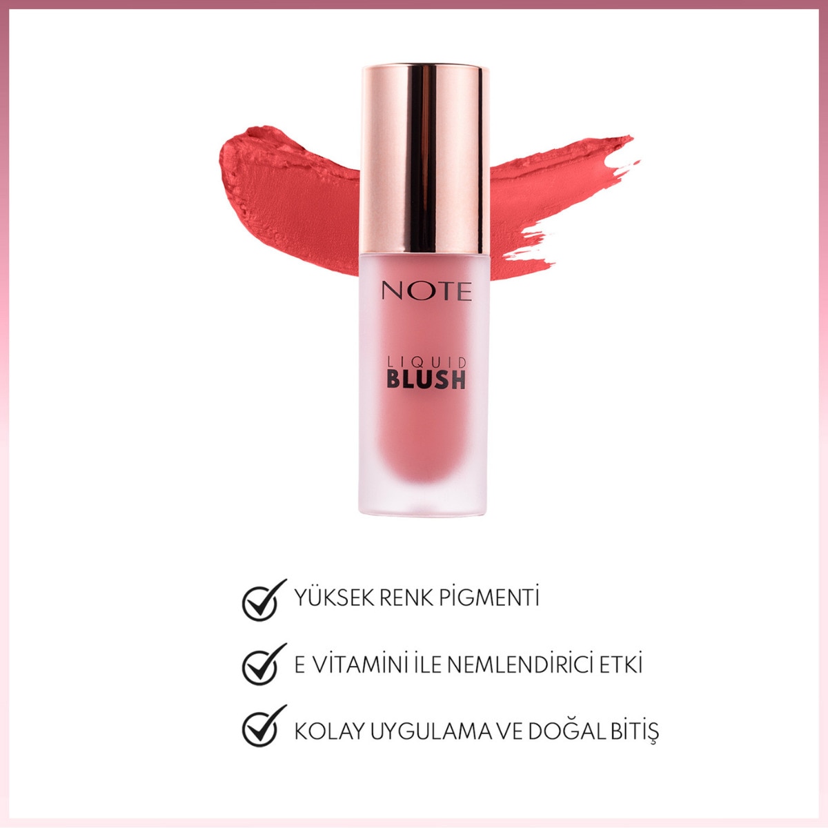  NOTE NOTE Note Nemlendirici Etkili Işıltılı Likit Allık 20 Coral  1 of 4 