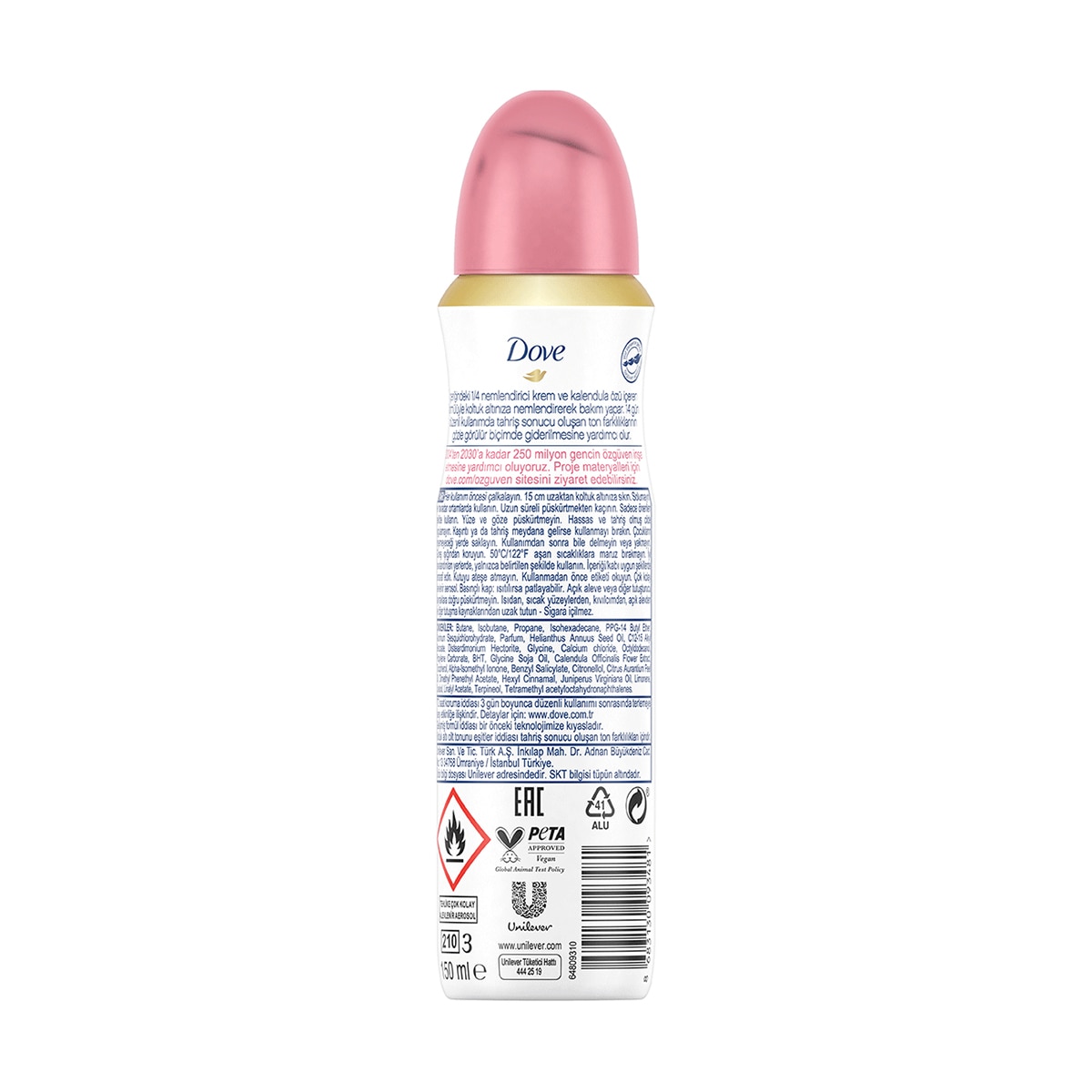  DOVE DOVE Dove Kadın Sprey Deodorant Eventone Kalendula Özü 150 ml  1 of 11 