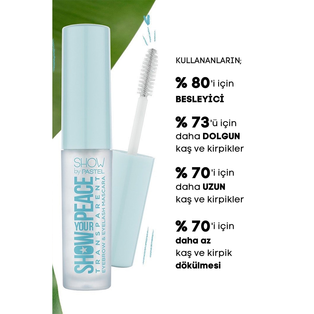  SHOW BY PASTEL SHOW BY PASTEL Show By Pastel Show Your Peace Transparent Eyebrow & Eyelash Mascara Transparan Kaş ve Kirpik Maskarası  1 of 4 