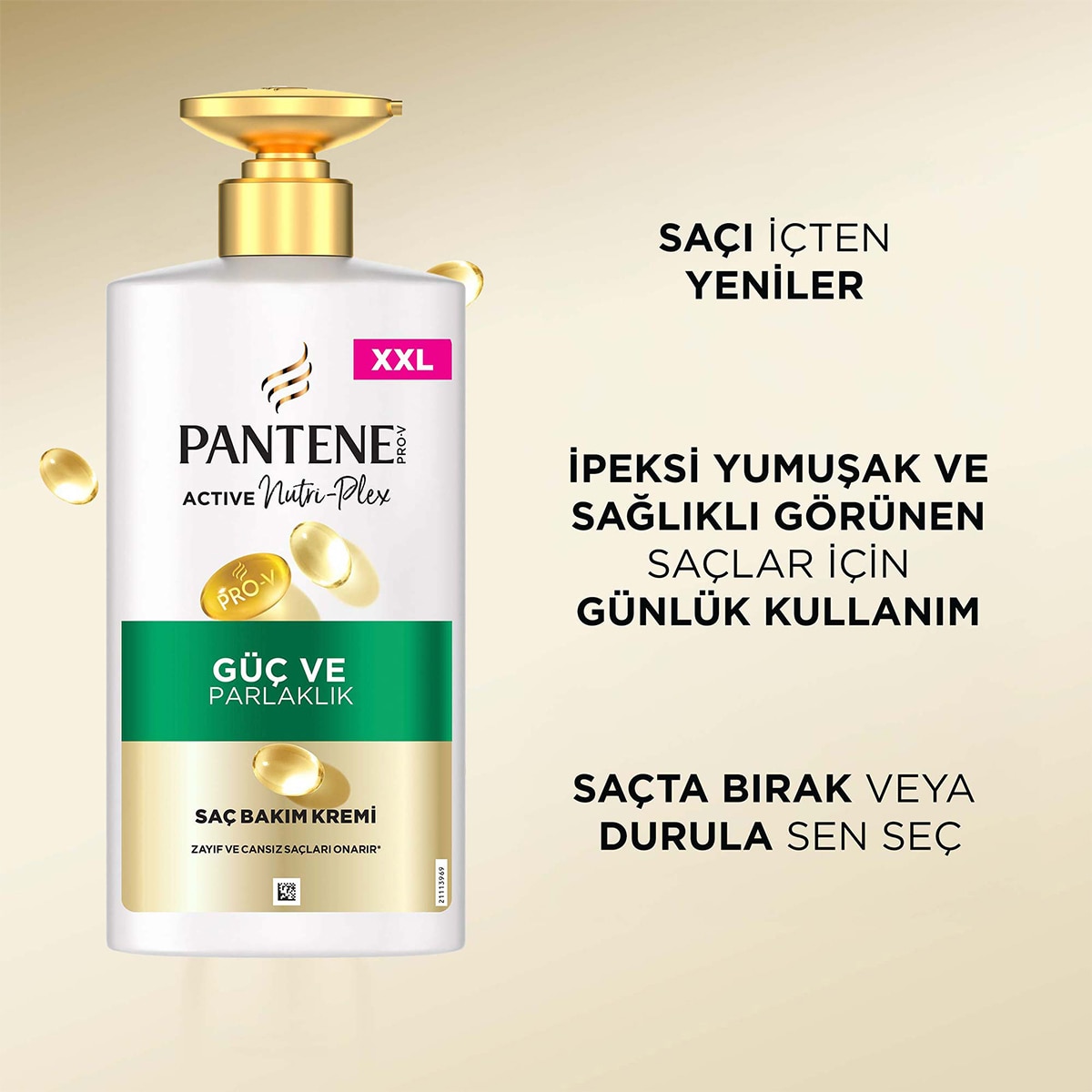 PANTENE PANTENE Pantene Güç Ve Parlaklık Saç Kremi 500 ml 1 of 5