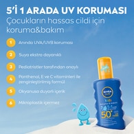 NIVEA SUN NIVEA SUN Nivea Sun SPF50+ Koruma & Bakım Çocuk Vücut Güneş Kremi Sprey 200 ml 1 of 8