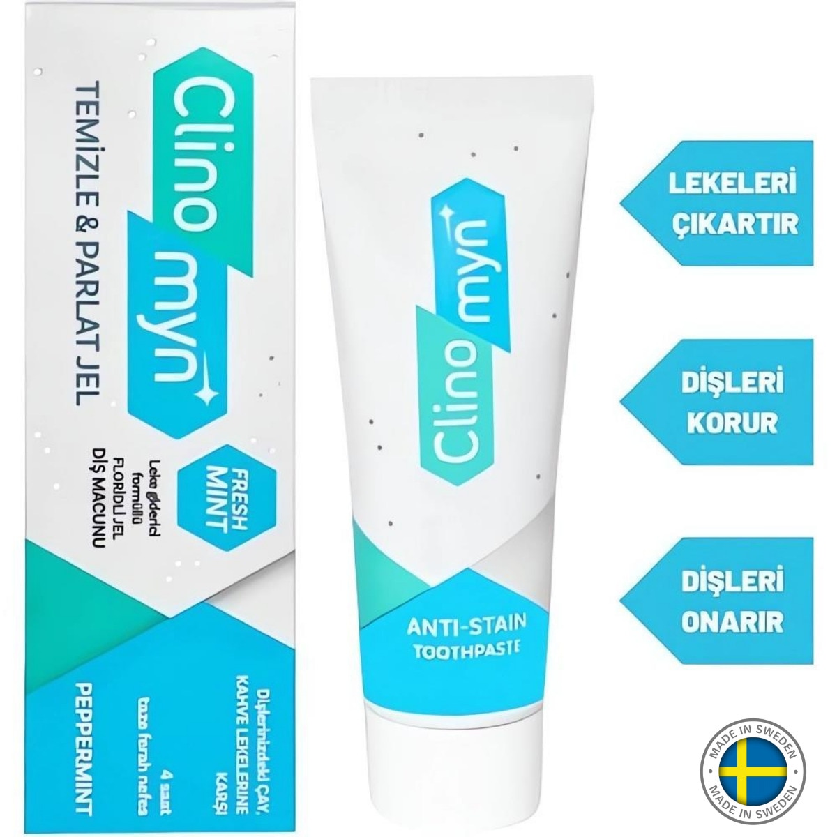  CLINOMYN CLINOMYN Clinomyn Temizleme Parlatıcı Diş Macunu 75 ml  1 of 3 