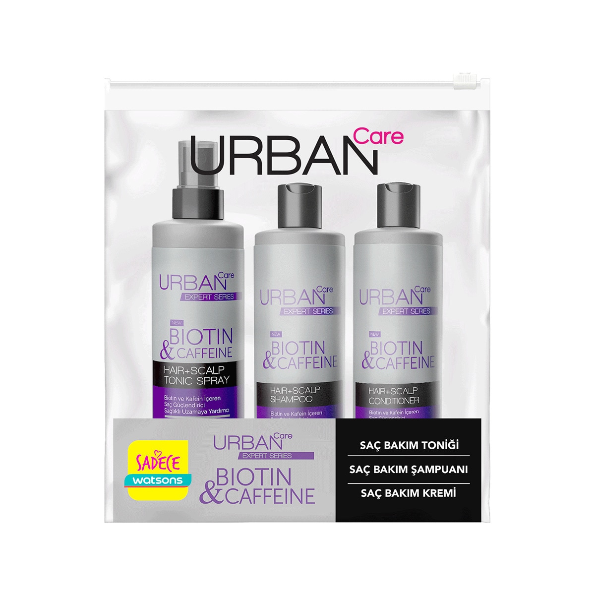 URBAN CARE EXC. URBAN CARE EXC. Urban Care Expert Biotin & Kafein Dökülme Karşıtı Seyahat Seti 1 of 3
