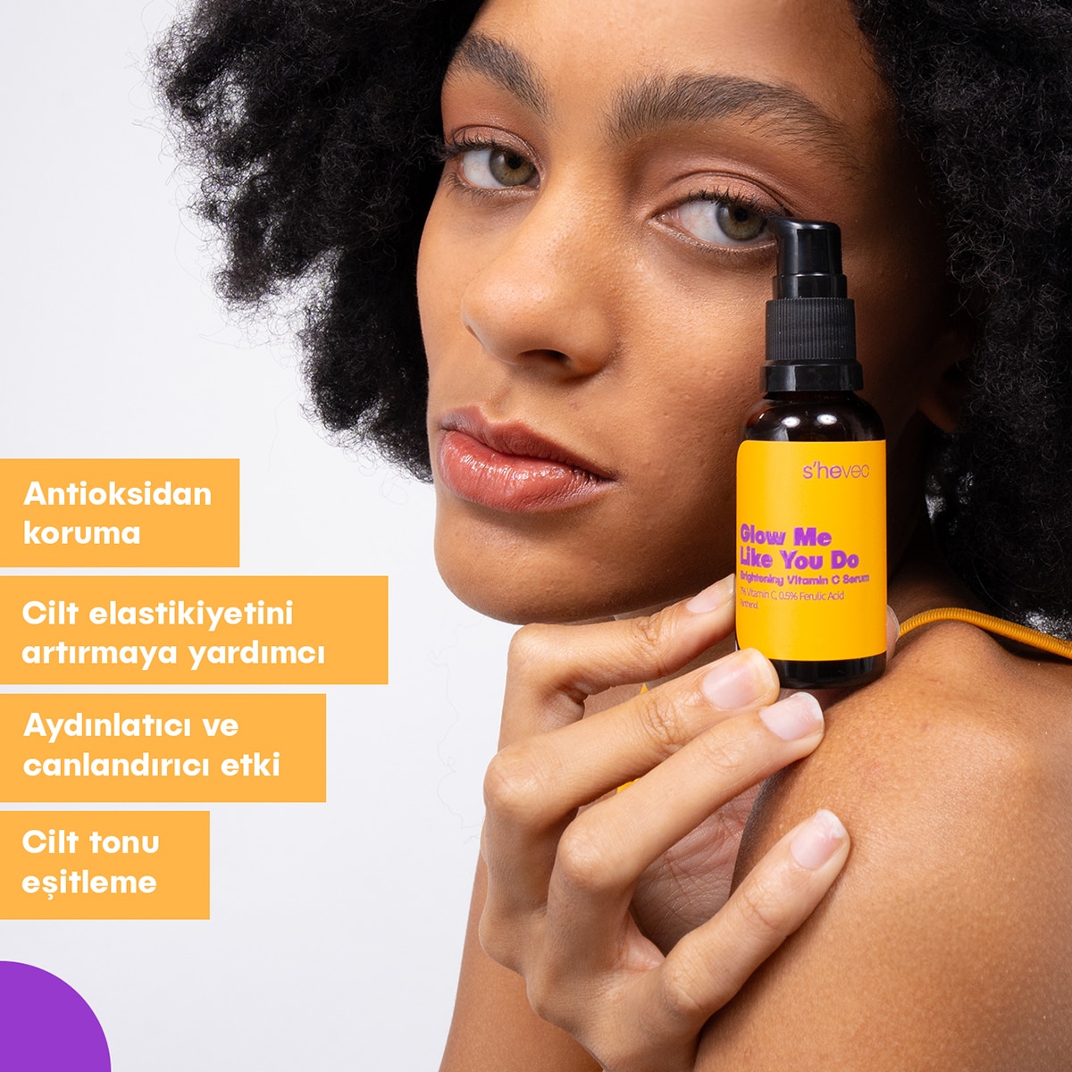  SHE VEC SHE VEC She Vec Glow Me Like You Do C Vitaminli Aydınlatıcı Serum 30 ml  1 of 9 