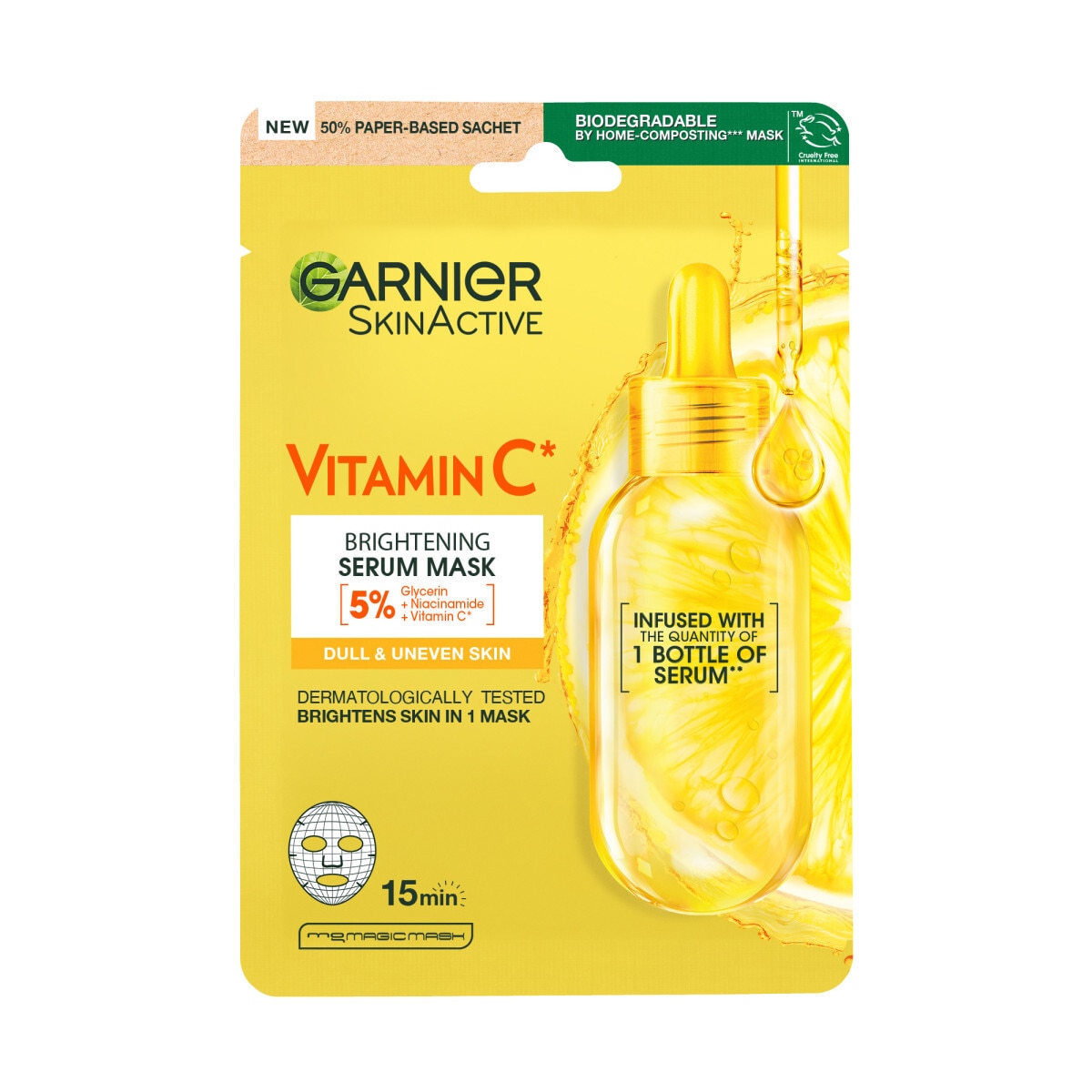  GARNIER GARNIER Garnier Kağıt Maske C Vitamini Parlaklık Verici 1 Adet  1 of 5 
