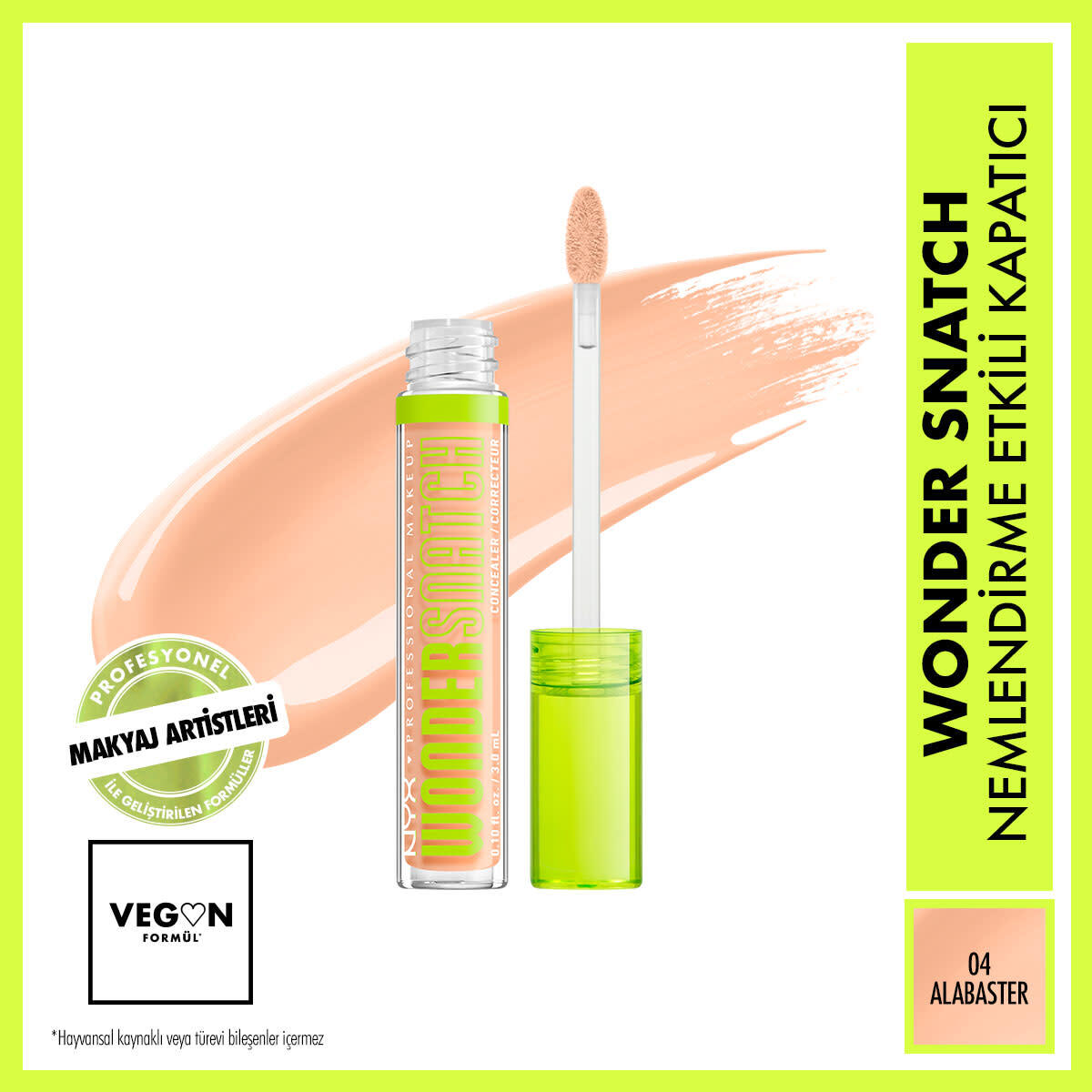  NYX NYX Nyx Professional Makeup Wonder Snatch Nemlendirme Etkili Kapatıcı 04 Alabaster  Nyx Professional Makeup Wonder Snatch Nemlendirme Etkili Kapatıcı 04 Alabaster