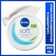  NIVEA SOFT NIVEA SOFT Nivea Soft Nemlendirici Bakım Kremi Yüz Vücut El 300 ml Jojoba Yağı ve E Vitamini Tüm Ciltler  